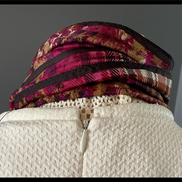 Adrienne Vittadini Silk Scarf Purple - Picture 2 of 6